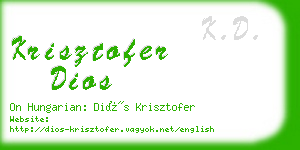 krisztofer dios business card